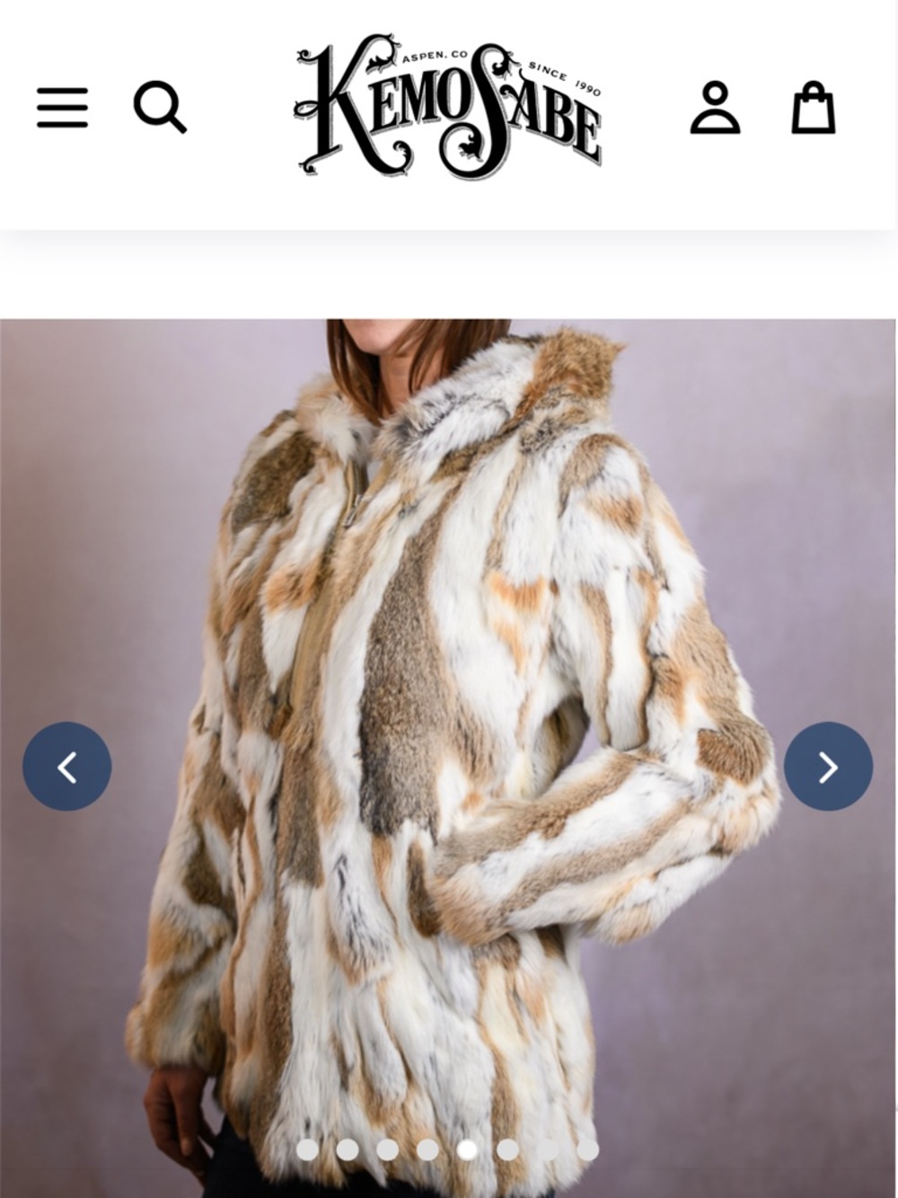 Kemo Sabe Rabbit Hooded Fur Jacket - Picture 3 of 5